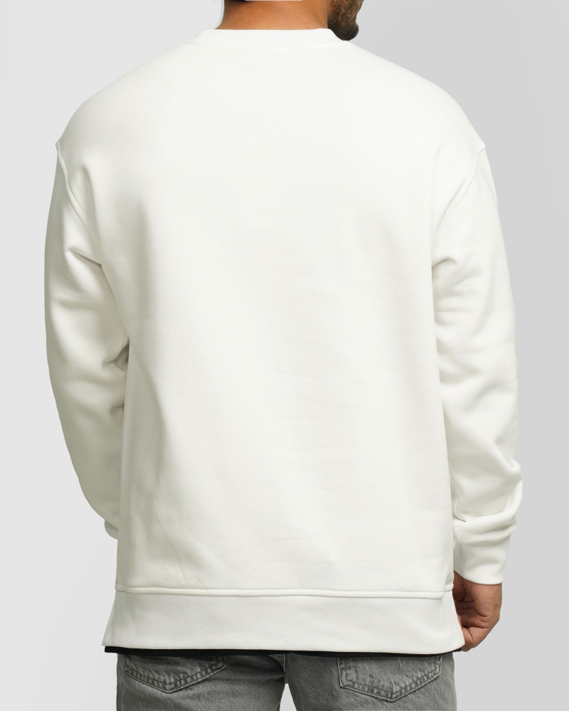 پلیور دورس یقه گرد مردانه سفید 24357255