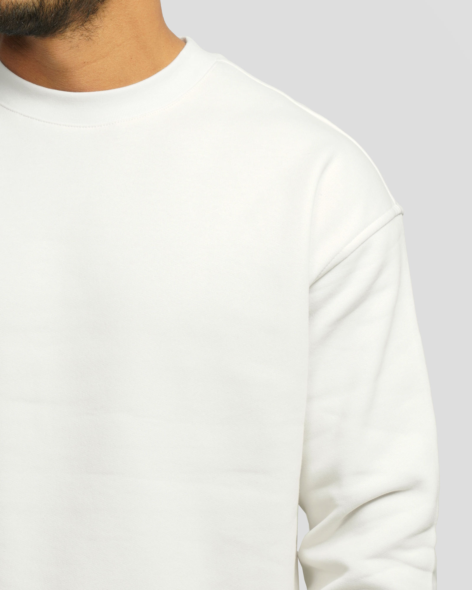 پلیور دورس یقه گرد مردانه سفید 24357255