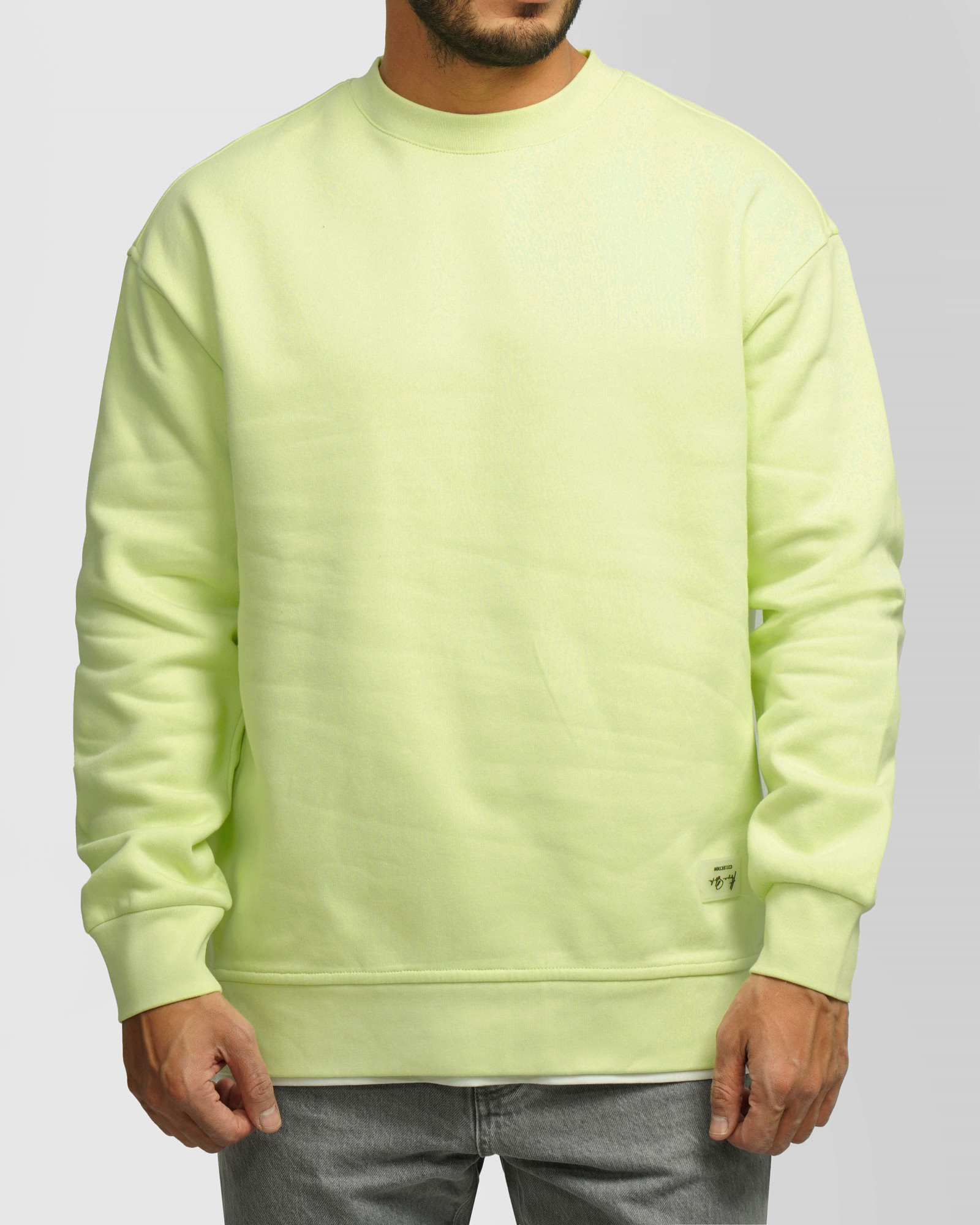 پلیور دورس یقه گرد مردانه سبز روشن 24357255