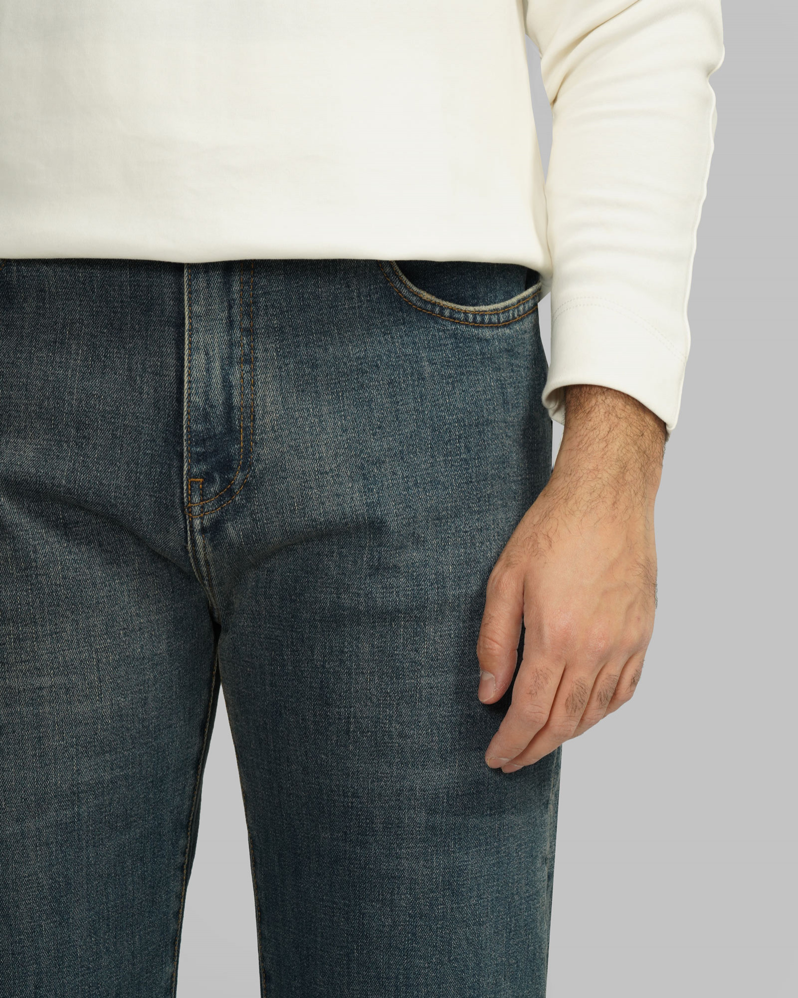 شلوار جین استریت فیت (Straight fit) ساده مردانه آبی 24424838