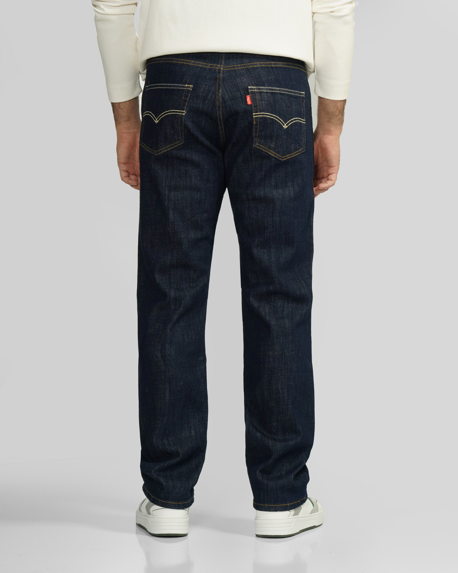 خرید و قیمت شلوار جین رگولار (Regular) ساده مردانه سرمه ای تیره 24412261