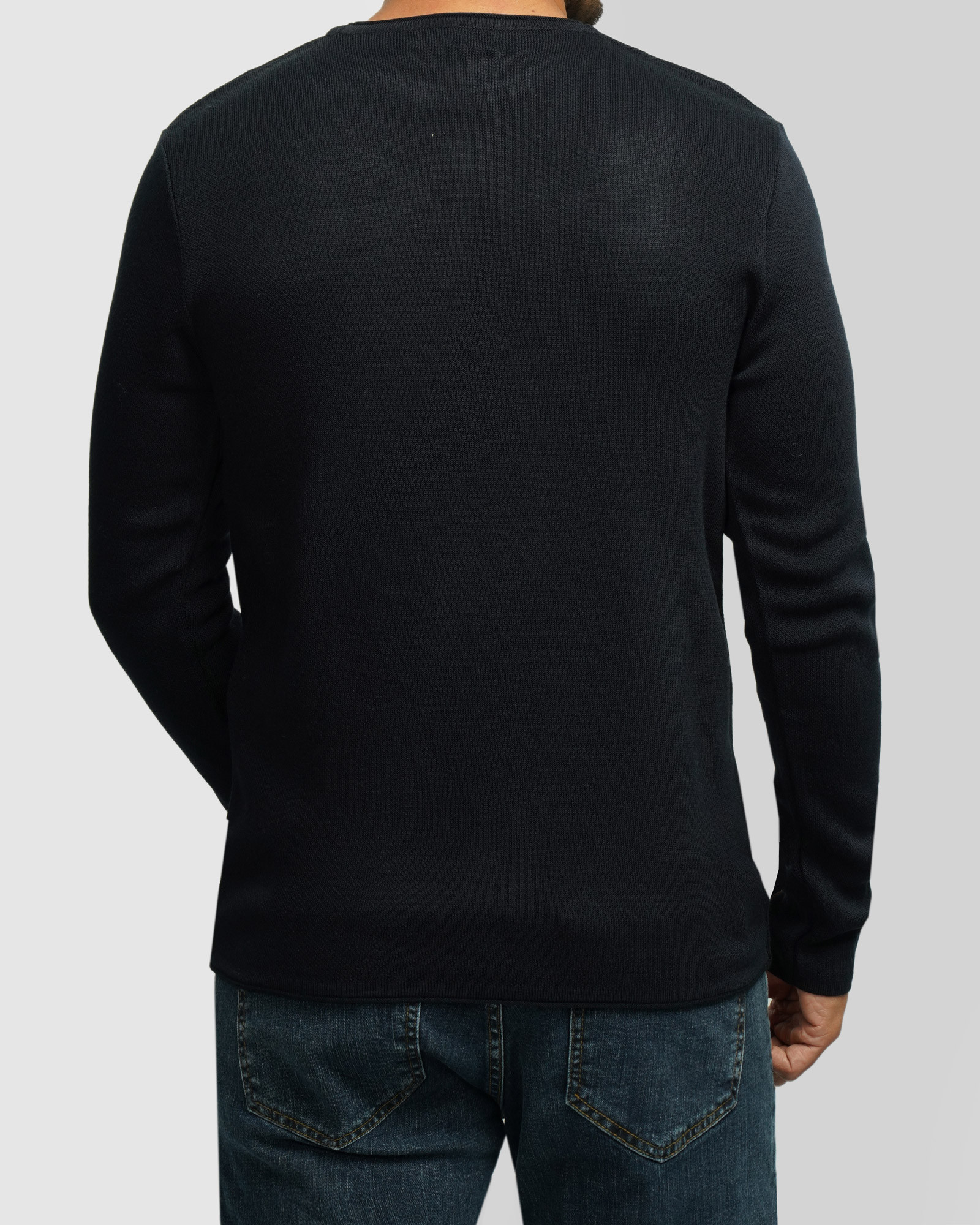 خرید و قیمت پلیور بافت یقه گرد مردانه سرمه ای 84458140