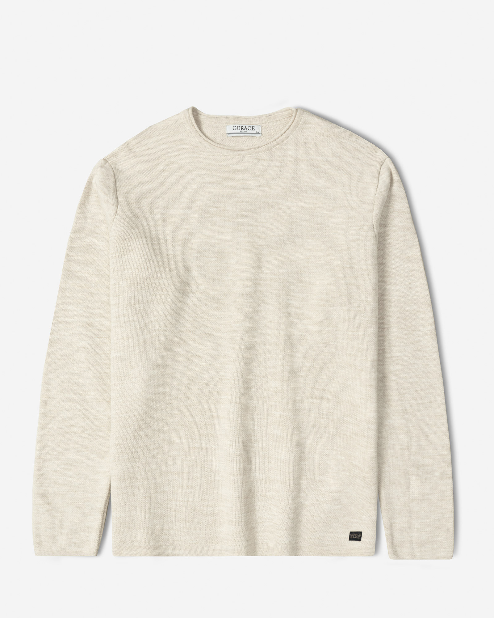 خرید و قیمت پلیور بافت یقه گرد مردانه کرم 84458140