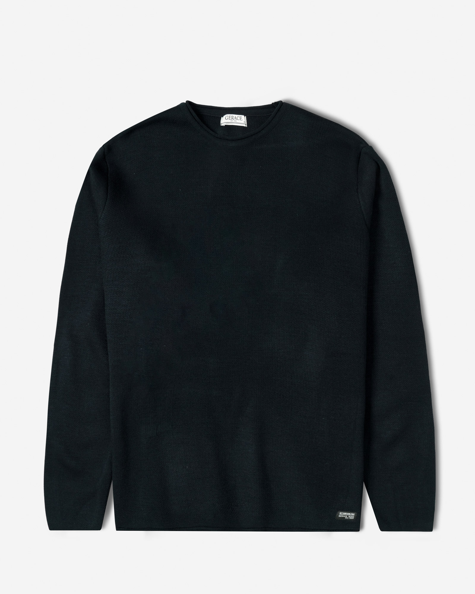 خرید و قیمت پلیور بافت یقه گرد مردانه سرمه ای 84458140