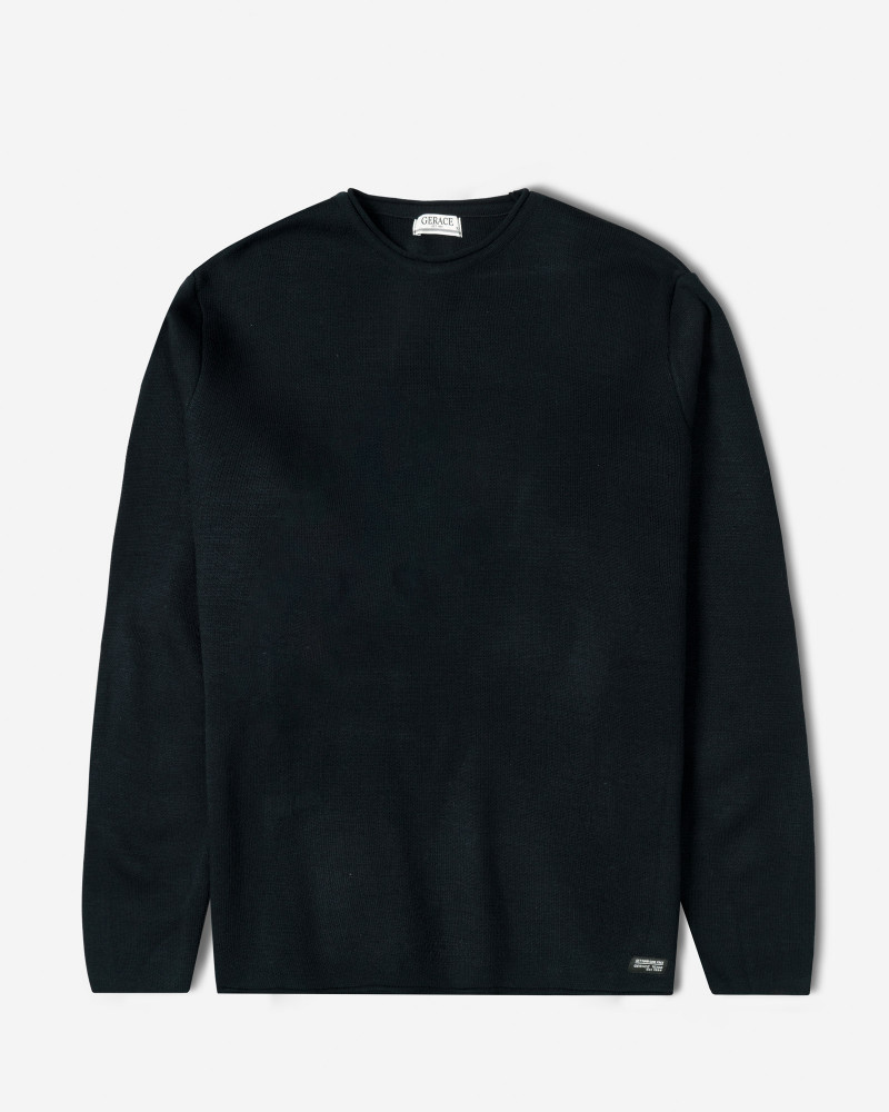 خرید و قیمت پلیور بافت یقه گرد مردانه سرمه ای 84458140