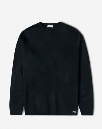 خرید و قیمت پلیور بافت یقه گرد مردانه سرمه ای 84458140