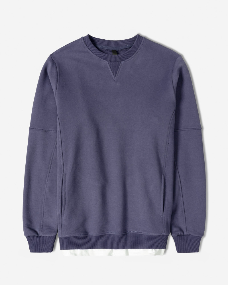 خرید و قیمت پلیور دورس یقه گرد مردانه سرمه ای روشن 24457290