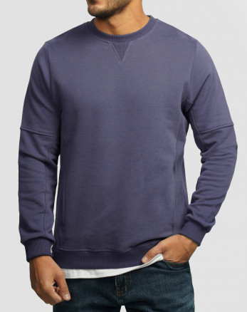 خرید و قیمت پلیور دورس یقه گرد مردانه سرمه ای روشن 24457290
