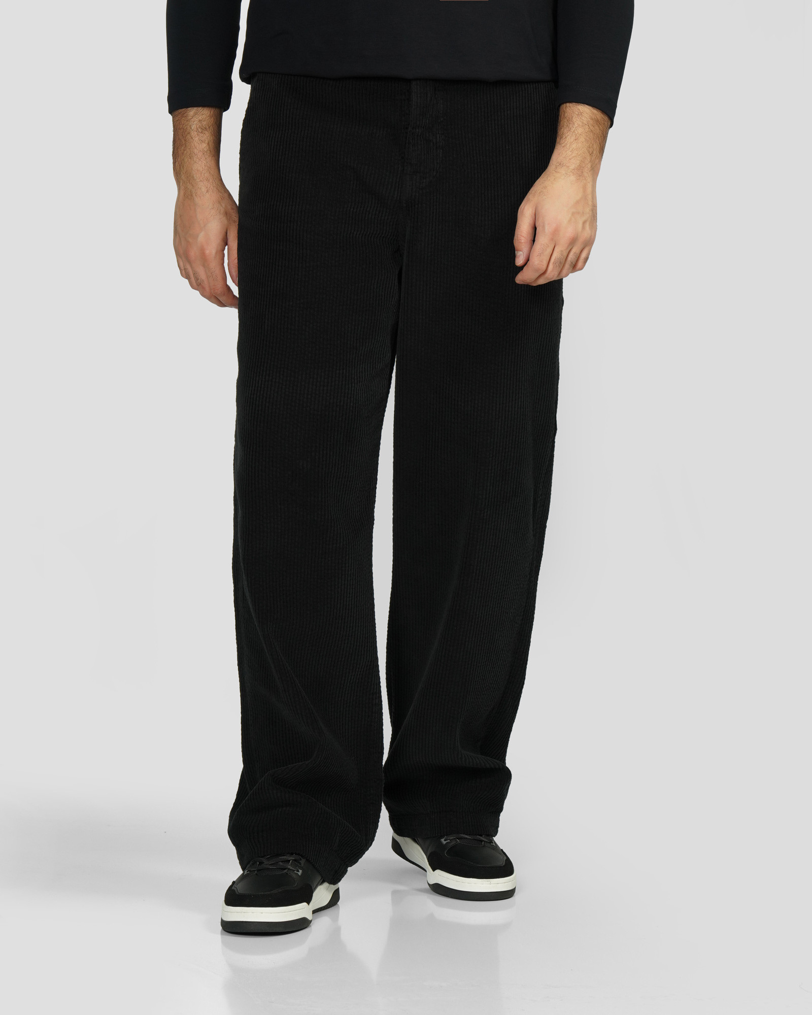 شلوار مخمل کبریتی مردانه مشکی 24362126