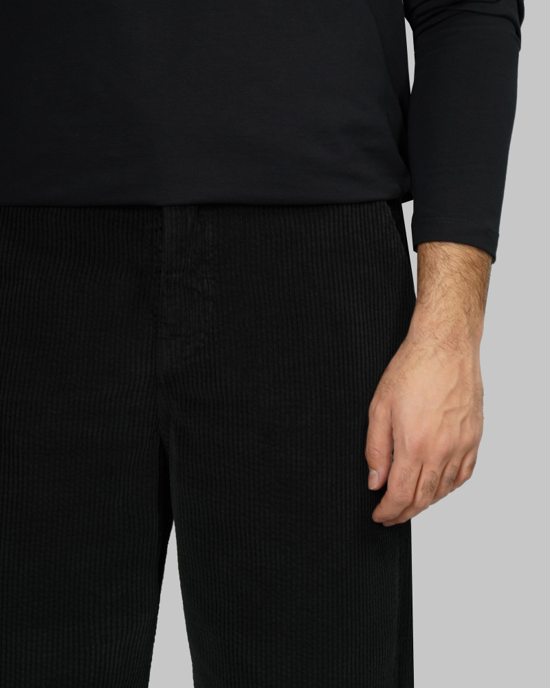 شلوار مخمل کبریتی مردانه مشکی 24362126