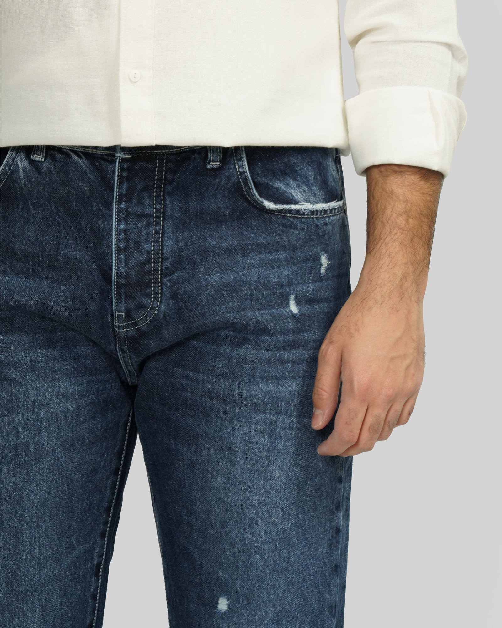 شلوار جین استریت استایل (Street Style) زاپ دار مردانه آبی 24424833