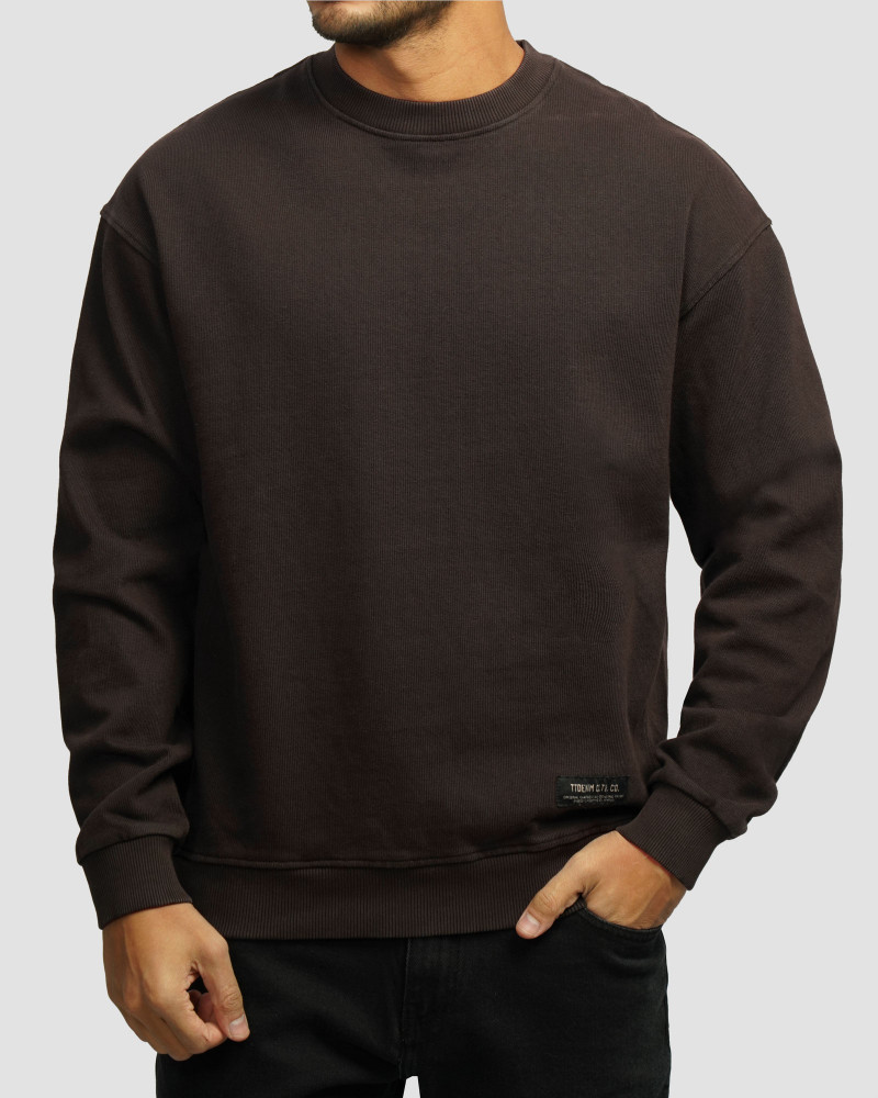 خرید و قیمت پلیور دورس یقه گرد مردانه قهوه ای 24457282