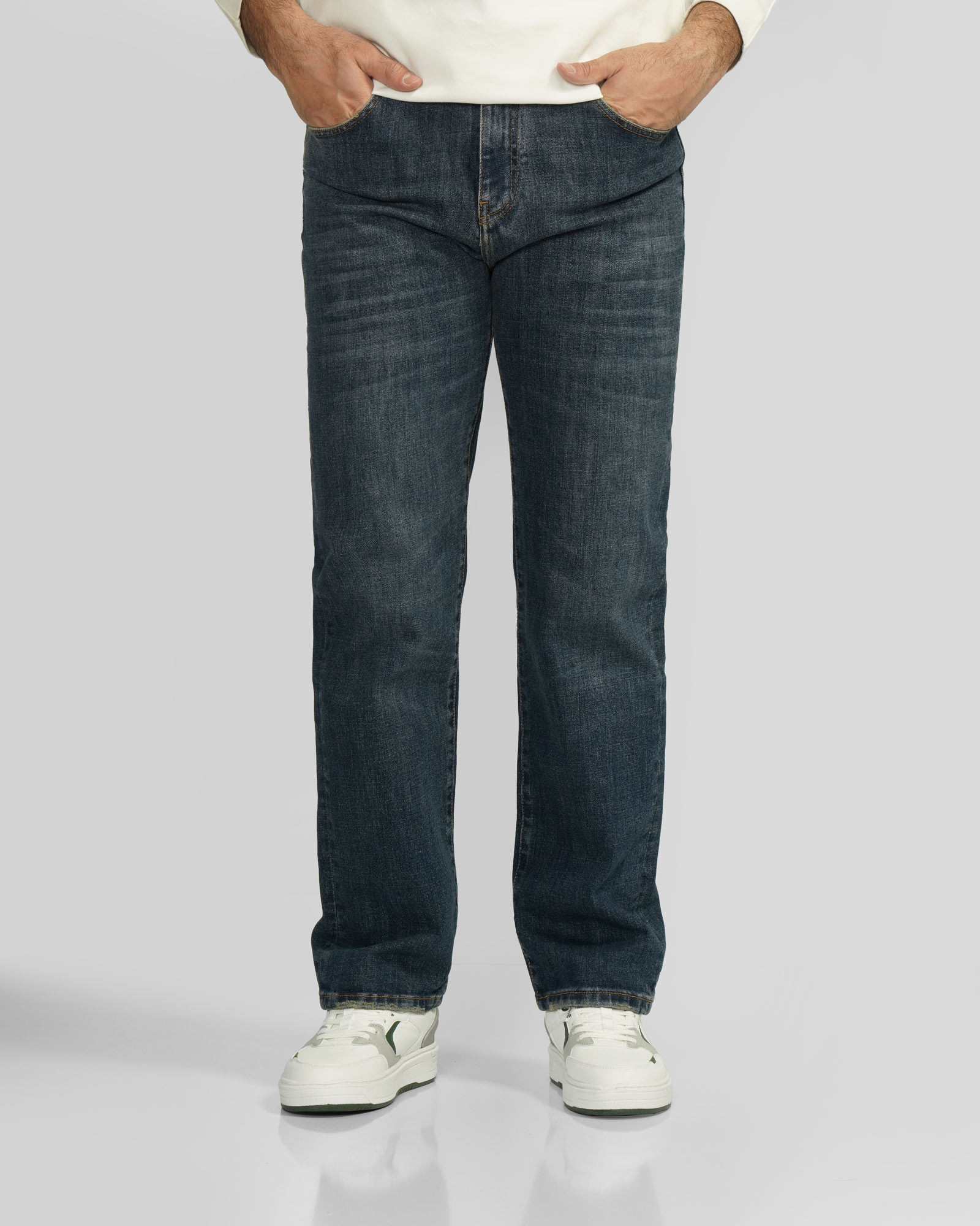 شلوار جین استریت فیت (Straight fit) ساده مردانه آبی تیره 24424838