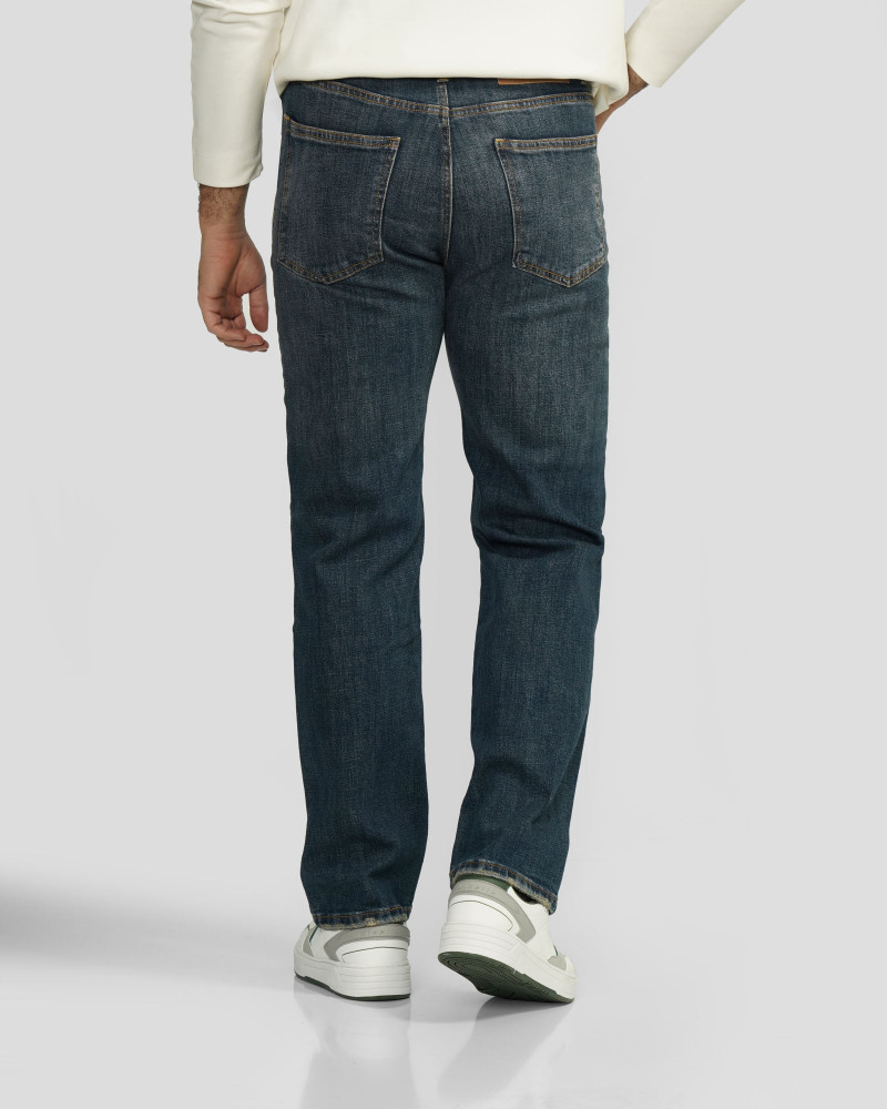 شلوار جین استریت فیت (Straight fit) ساده مردانه آبی تیره 24424838