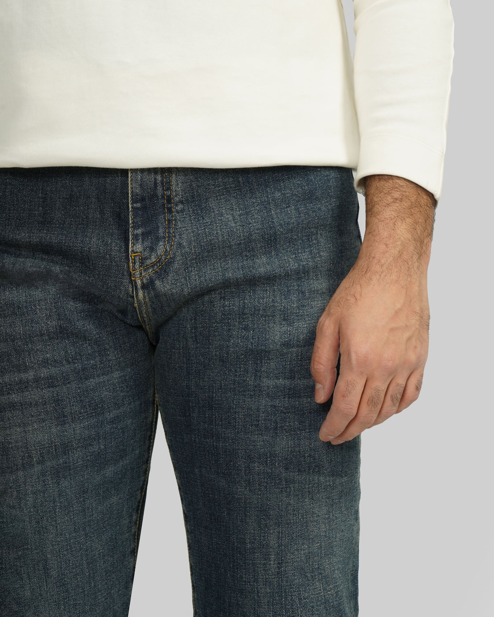 شلوار جین استریت فیت (Straight fit) ساده مردانه آبی تیره 24424838