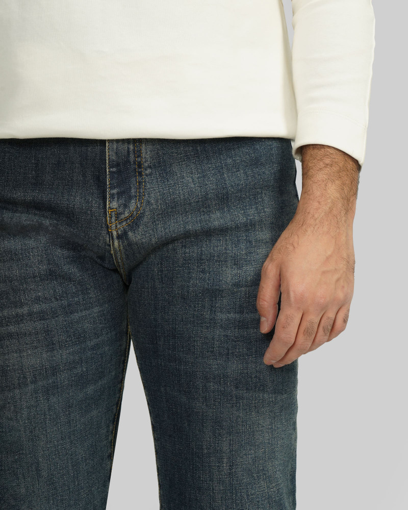 شلوار جین استریت فیت (Straight fit) ساده مردانه آبی تیره 24424838