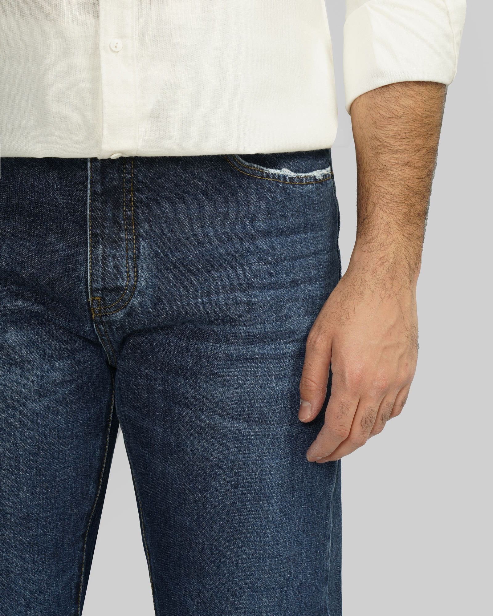 شلوار جین استریت استایل (Street Style) ساده مردانه سرمه ای 24424840