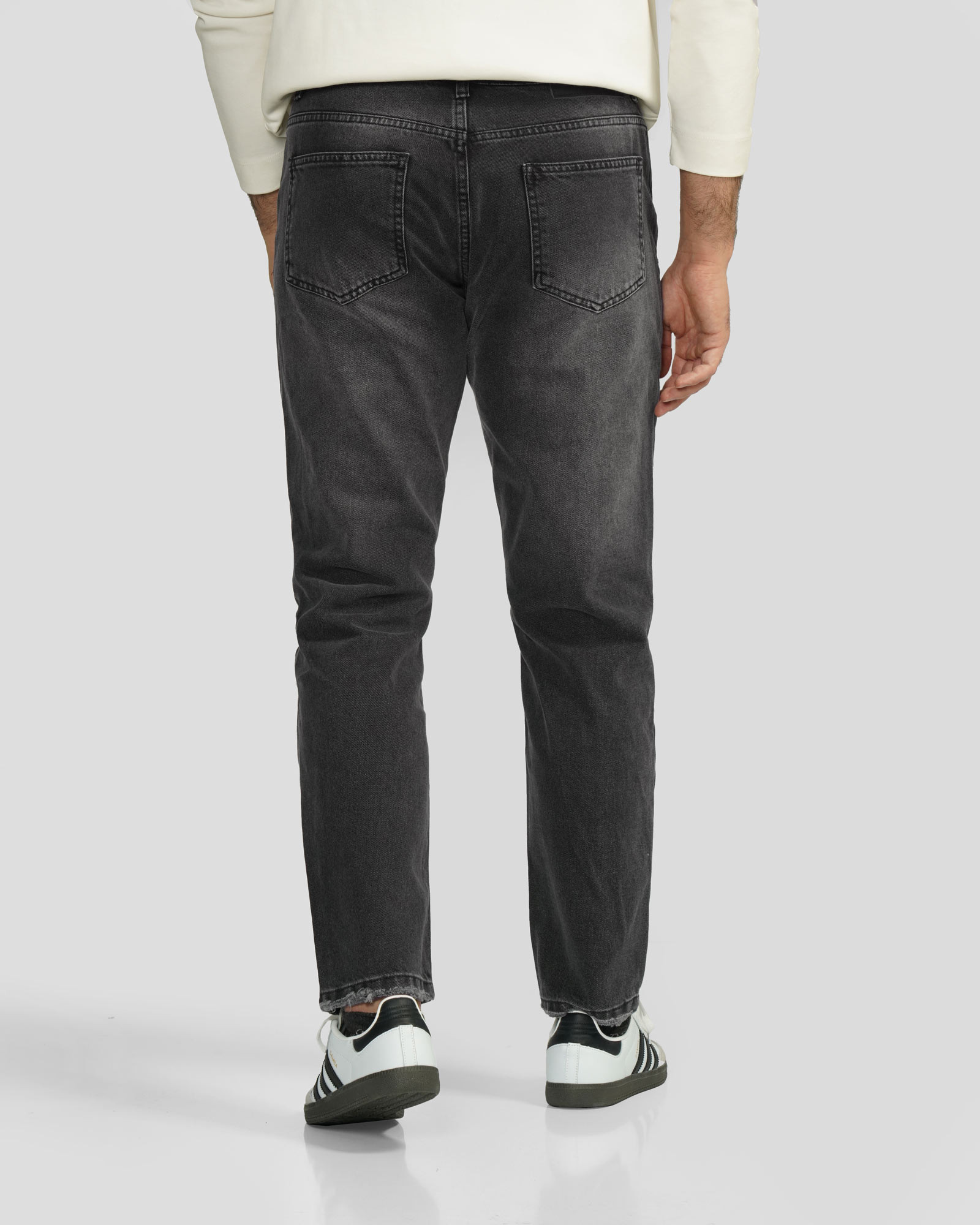 شلوار جین مردانه Essentials ساده ذغالی 24424836