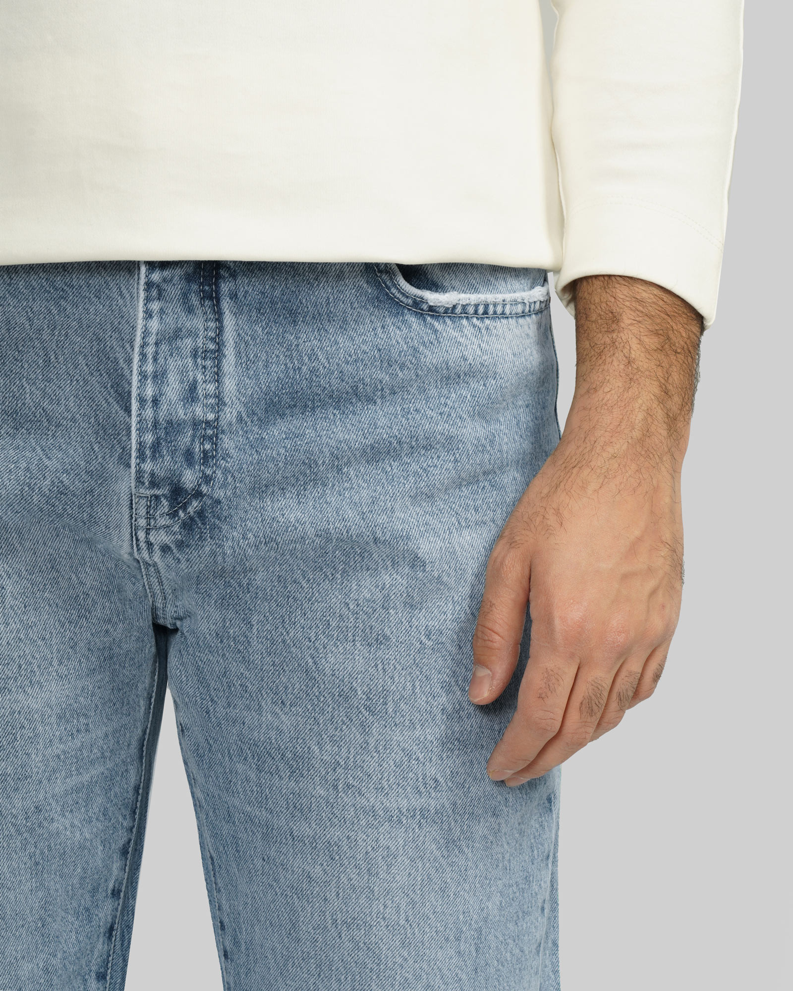 شلوار جین استریت استایل (Street Style) ساده مردانه آبی روشن 24424829