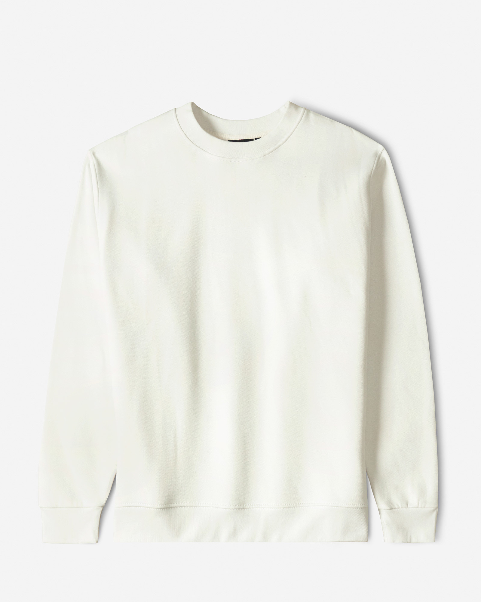 پلیور دورس یقه گرد ساده مردانه شیری 24357261