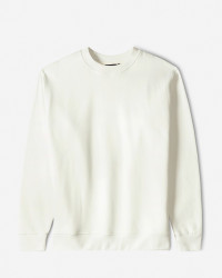 پلیور دورس یقه گرد ساده مردانه شیری 24357261