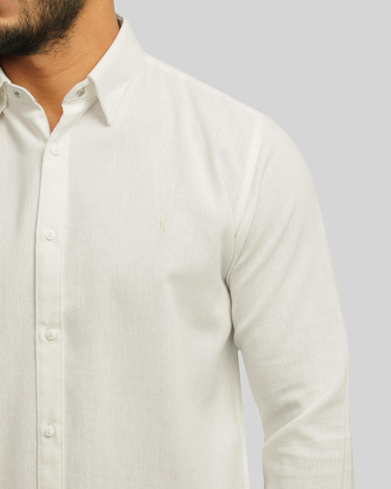 خرید و قیمت پیراهن آستین بلند ساده مردانه سفید 24321315