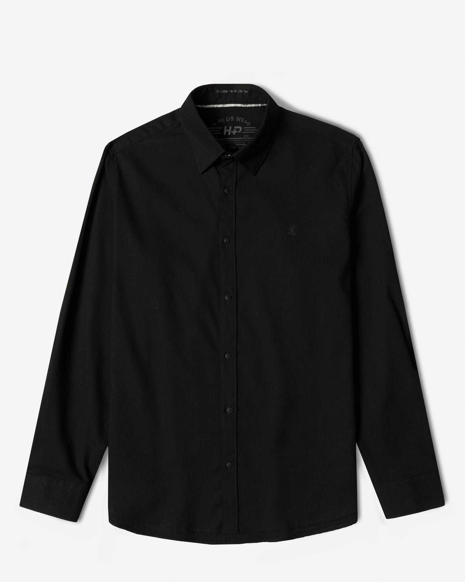 خرید و قیمت پیراهن آستین بلند ساده مردانه مشکی 24321315