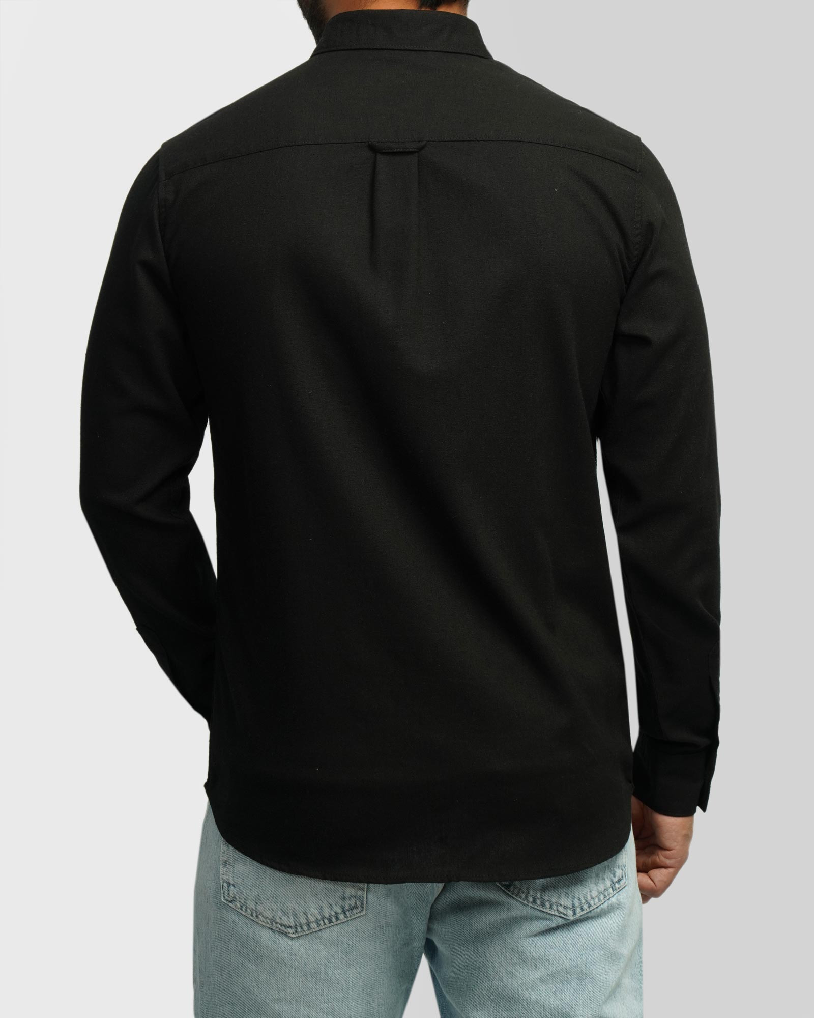 خرید و قیمت پیراهن آستین بلند ساده مردانه مشکی 24321315