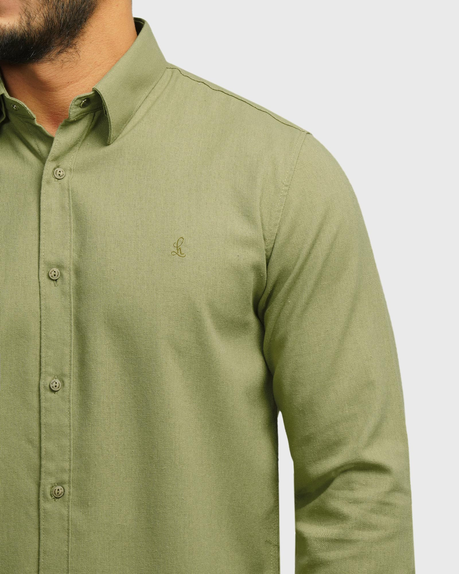 خرید و قیمت پیراهن آستین بلند ساده مردانه سبز 24321315