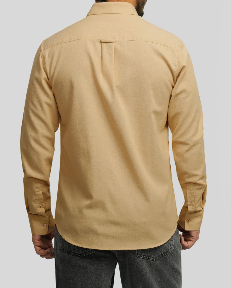 خرید و قیمت پیراهن آستین بلند ساده مردانه کرم 24321315