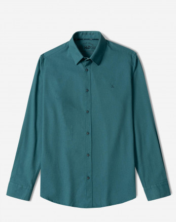 خرید و قیمت پیراهن آستین بلند ساده مردانه آبی نفتی 24321315