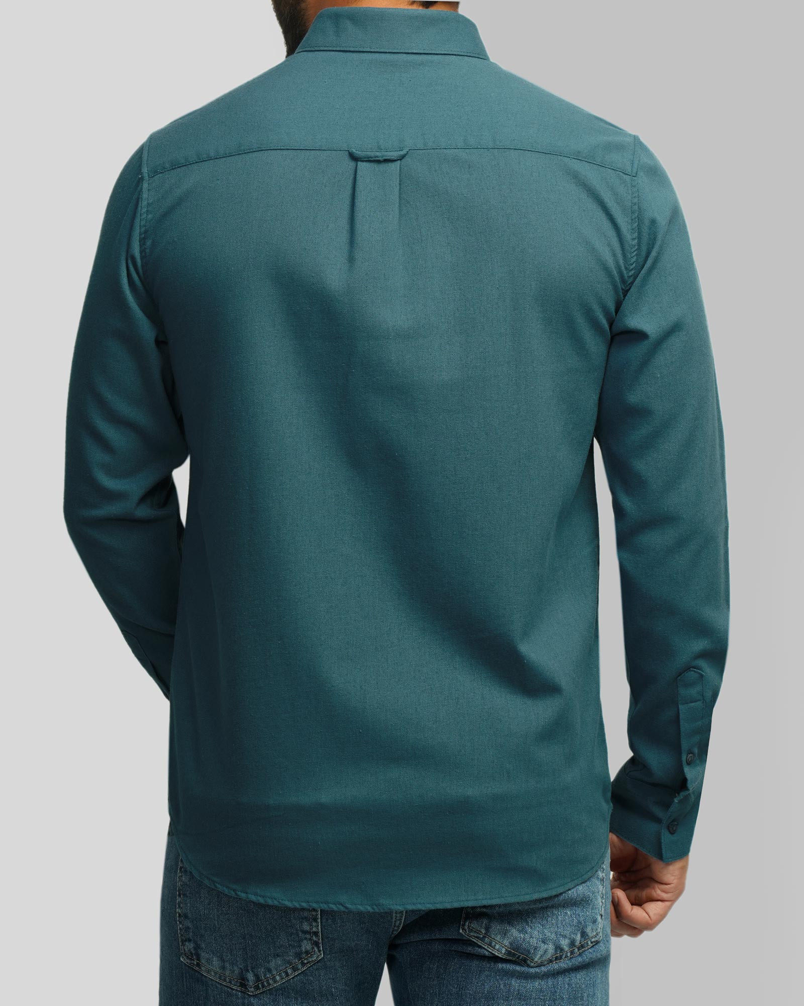 خرید و قیمت پیراهن آستین بلند ساده مردانه آبی نفتی 24321315