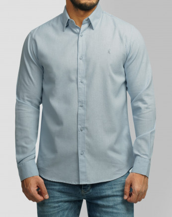 خرید و قیمت پیراهن آستین بلند ساده مردانه آبی روشن 24321315