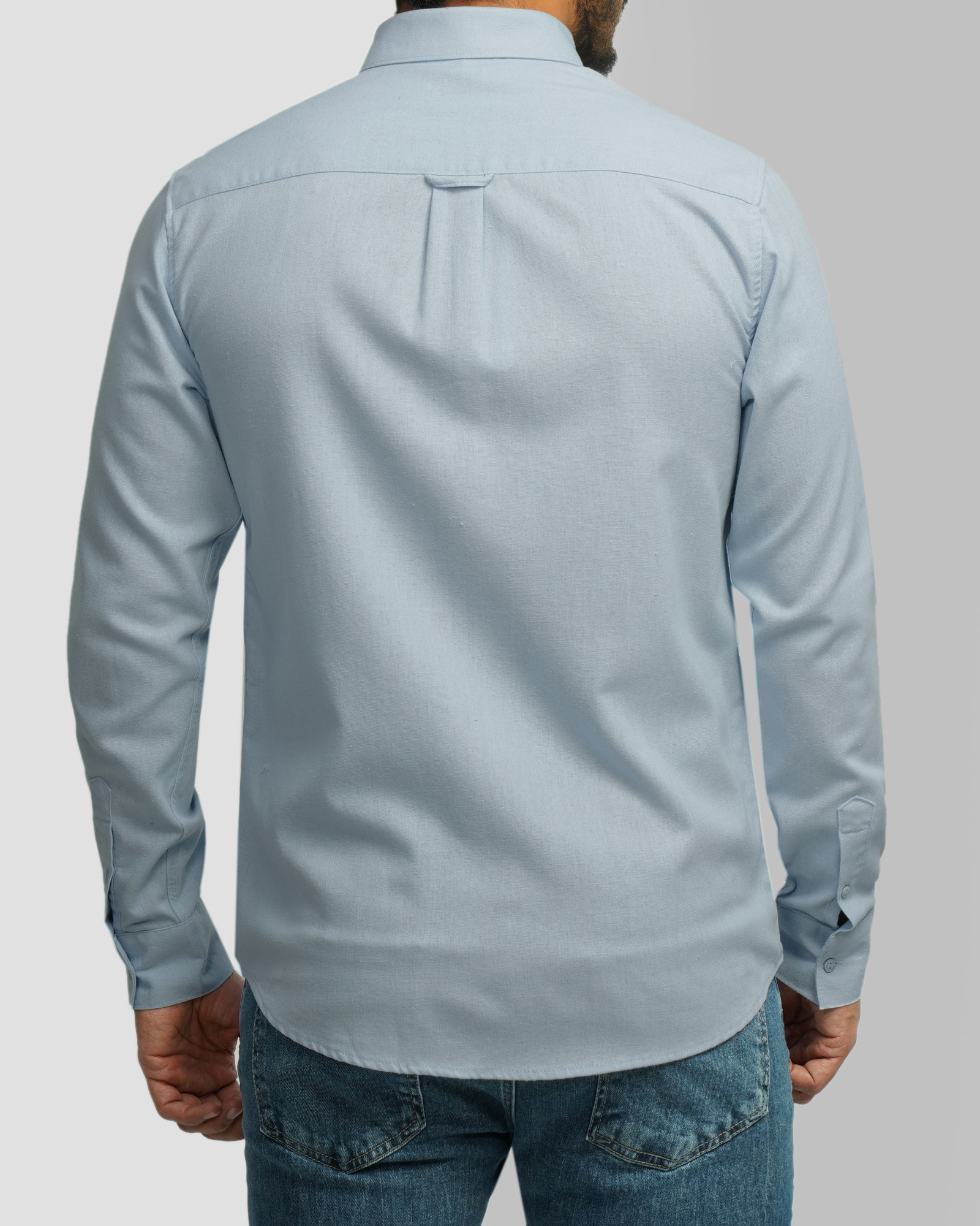 خرید و قیمت پیراهن آستین بلند ساده مردانه آبی روشن 24321315
