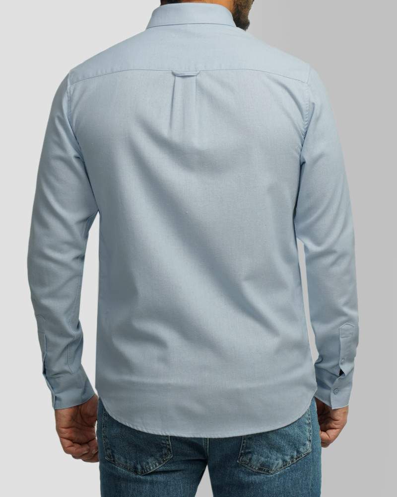 خرید و قیمت پیراهن آستین بلند ساده مردانه آبی روشن 24321315