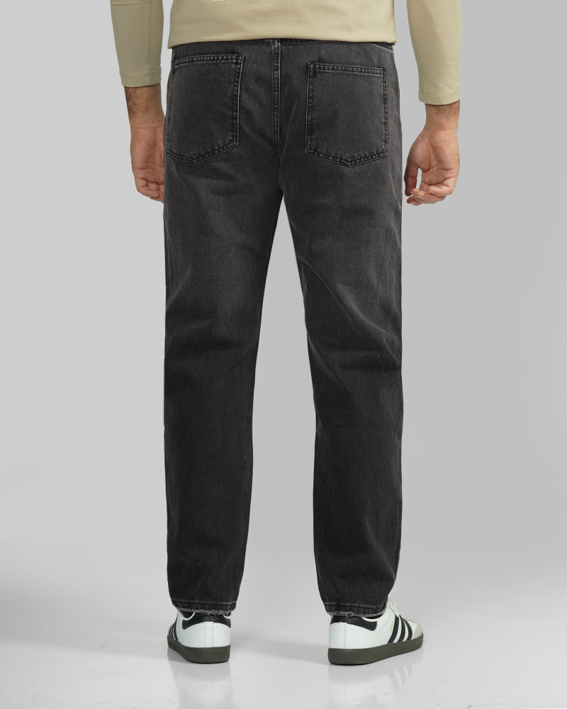 خرید و قیمت شلوار جین مام استایل (Mom Style) زاپ دار مردانه ذغالی 24424824