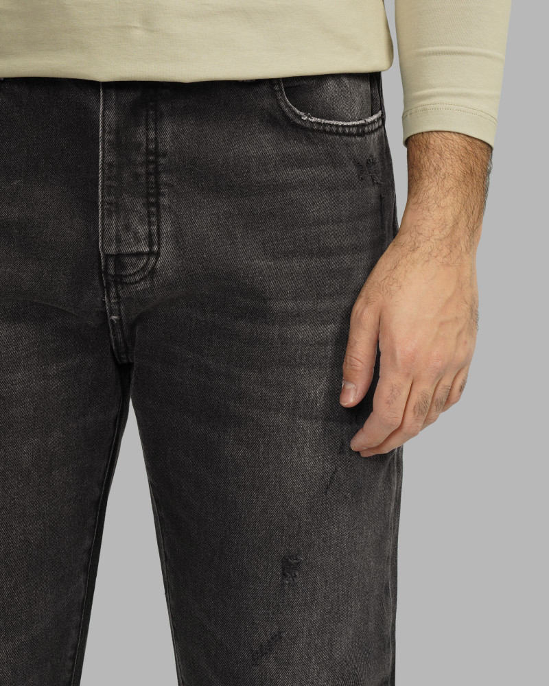 خرید و قیمت شلوار جین مام استایل (Mom Style) زاپ دار مردانه ذغالی 24424824