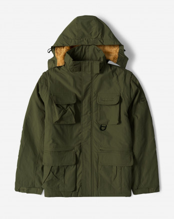 کاپشن ضخیم کلاه دار مردانه سبز 24351126