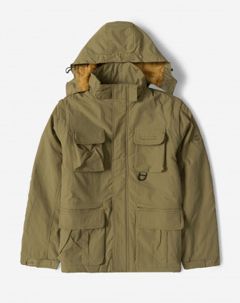 کاپشن ضخیم کلاه دار مردانه کرم 24351126