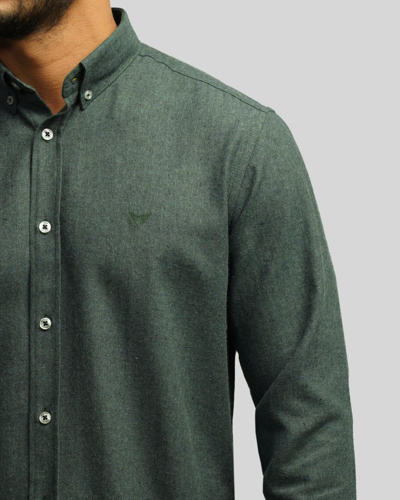 خرید و قیمت پیراهن نیمه ضخیم ساده مردانه سبز 24468168