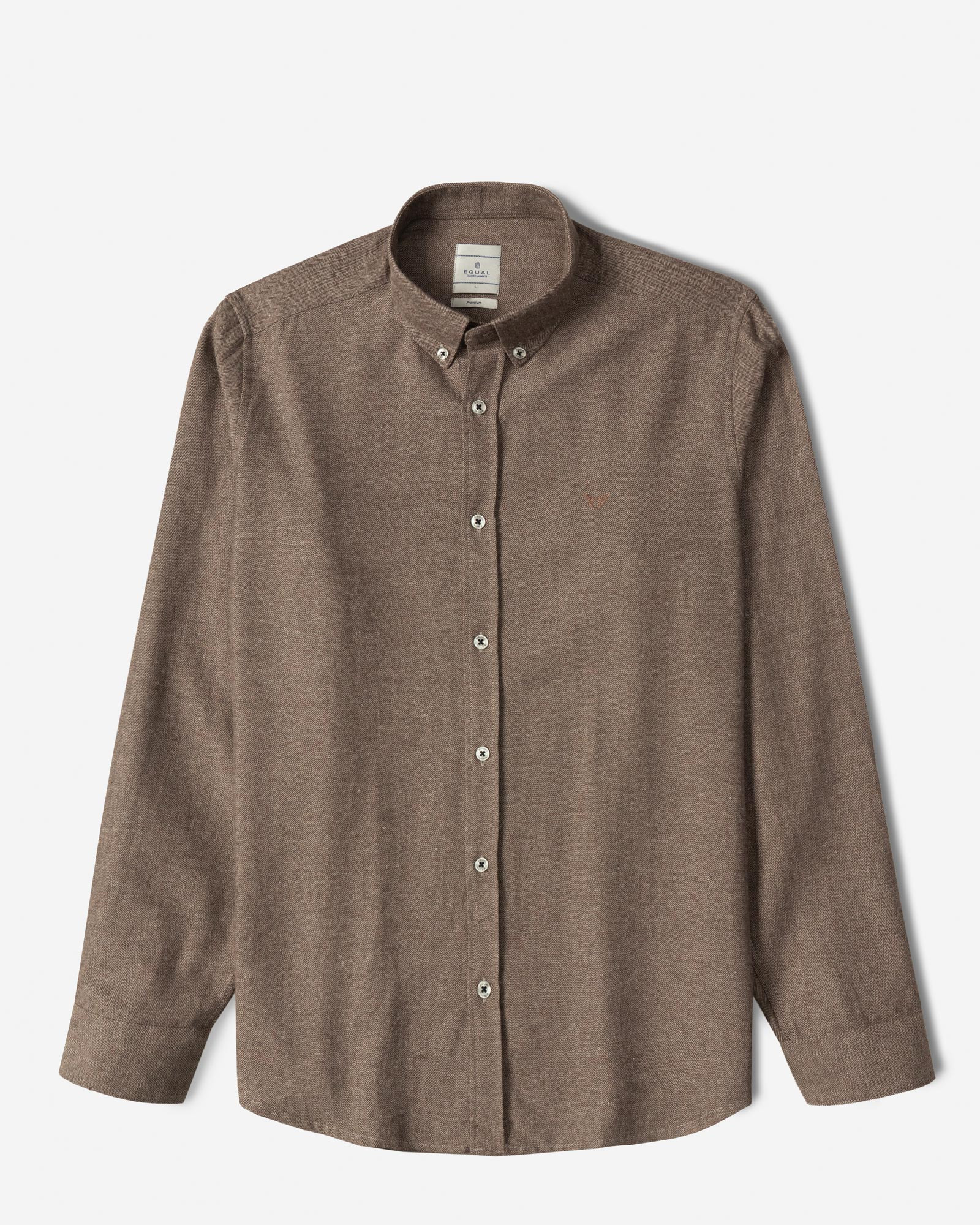 خرید و قیمت پیراهن نیمه ضخیم ساده مردانه قهوه ای 24468168