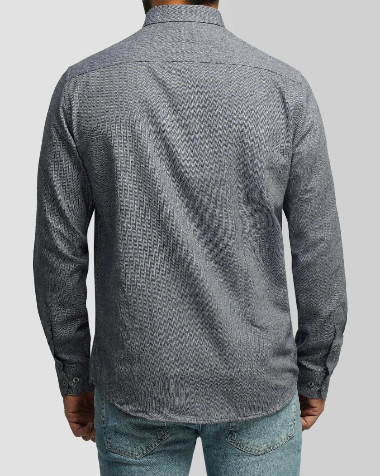 خرید و قیمت پیراهن نیمه ضخیم ساده مردانه سرمه ای 24468168