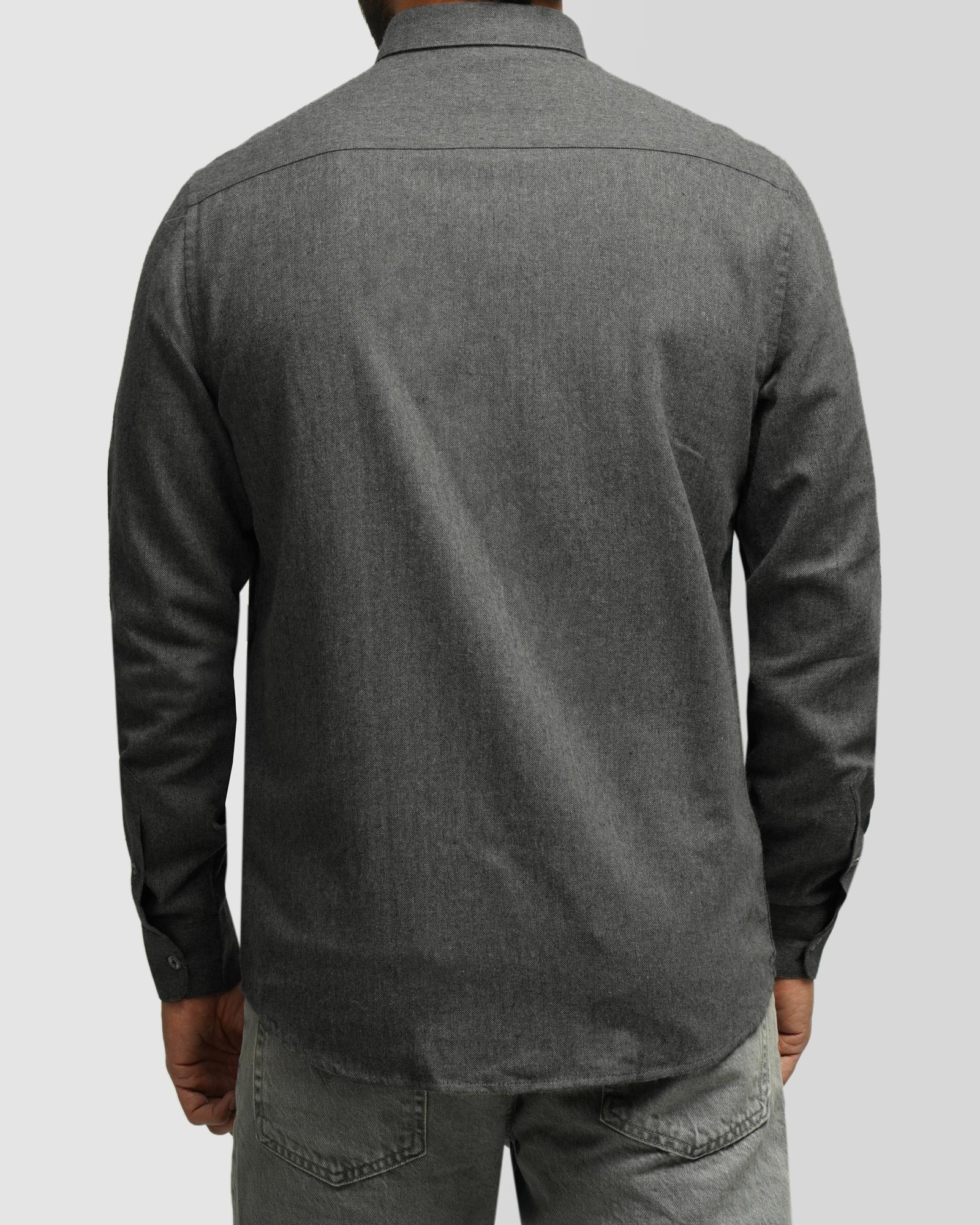 خرید و قیمت پیراهن نیمه ضخیم ساده مردانه خاکستری تیره 24468168