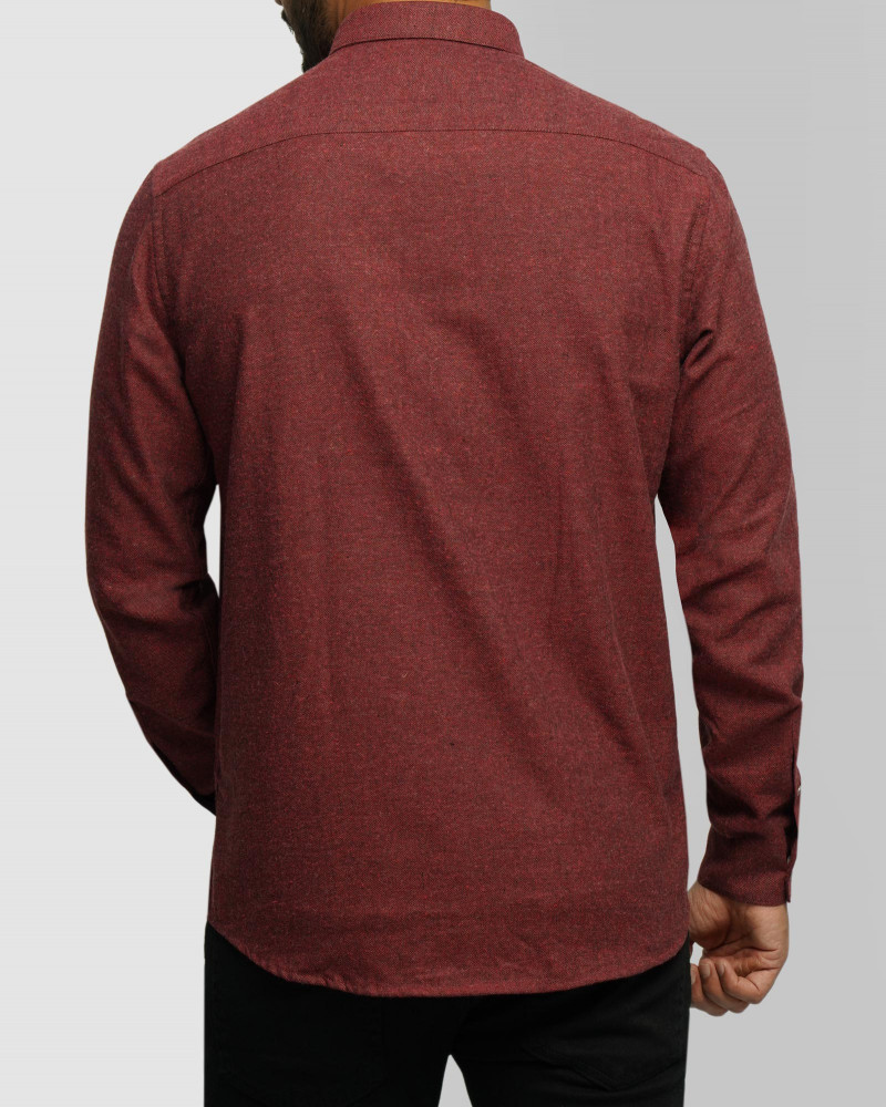 خرید و قیمت پیراهن نیمه ضخیم ساده مردانه زرشکی 24468168