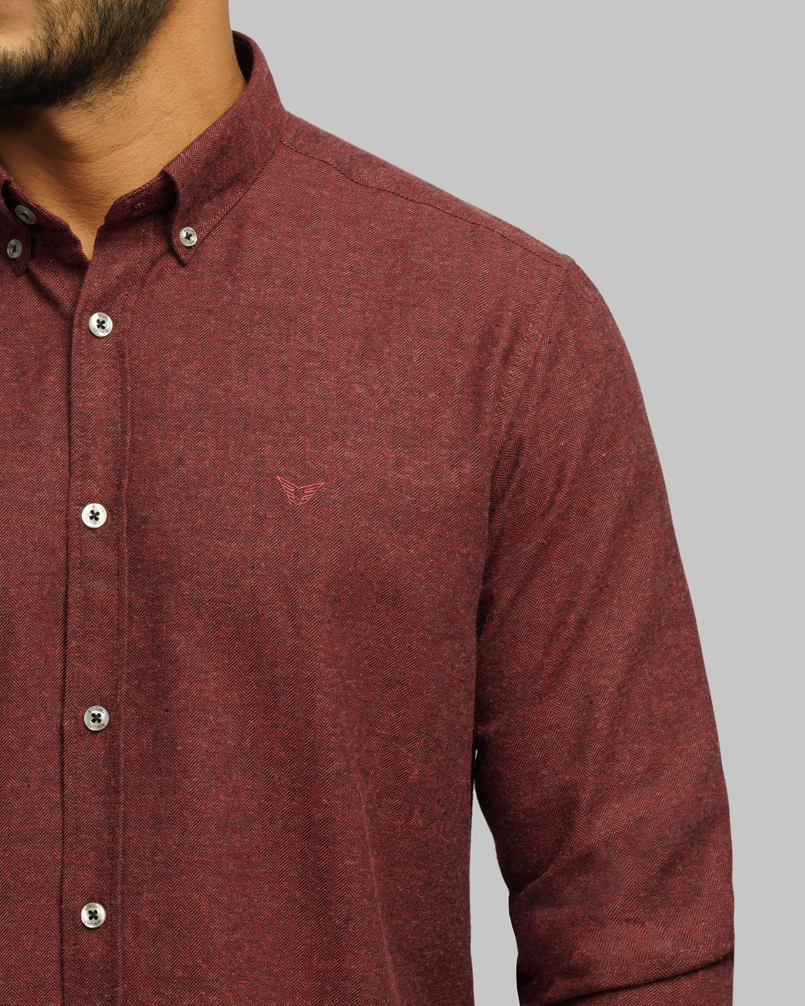 خرید و قیمت پیراهن نیمه ضخیم ساده مردانه زرشکی 24468168