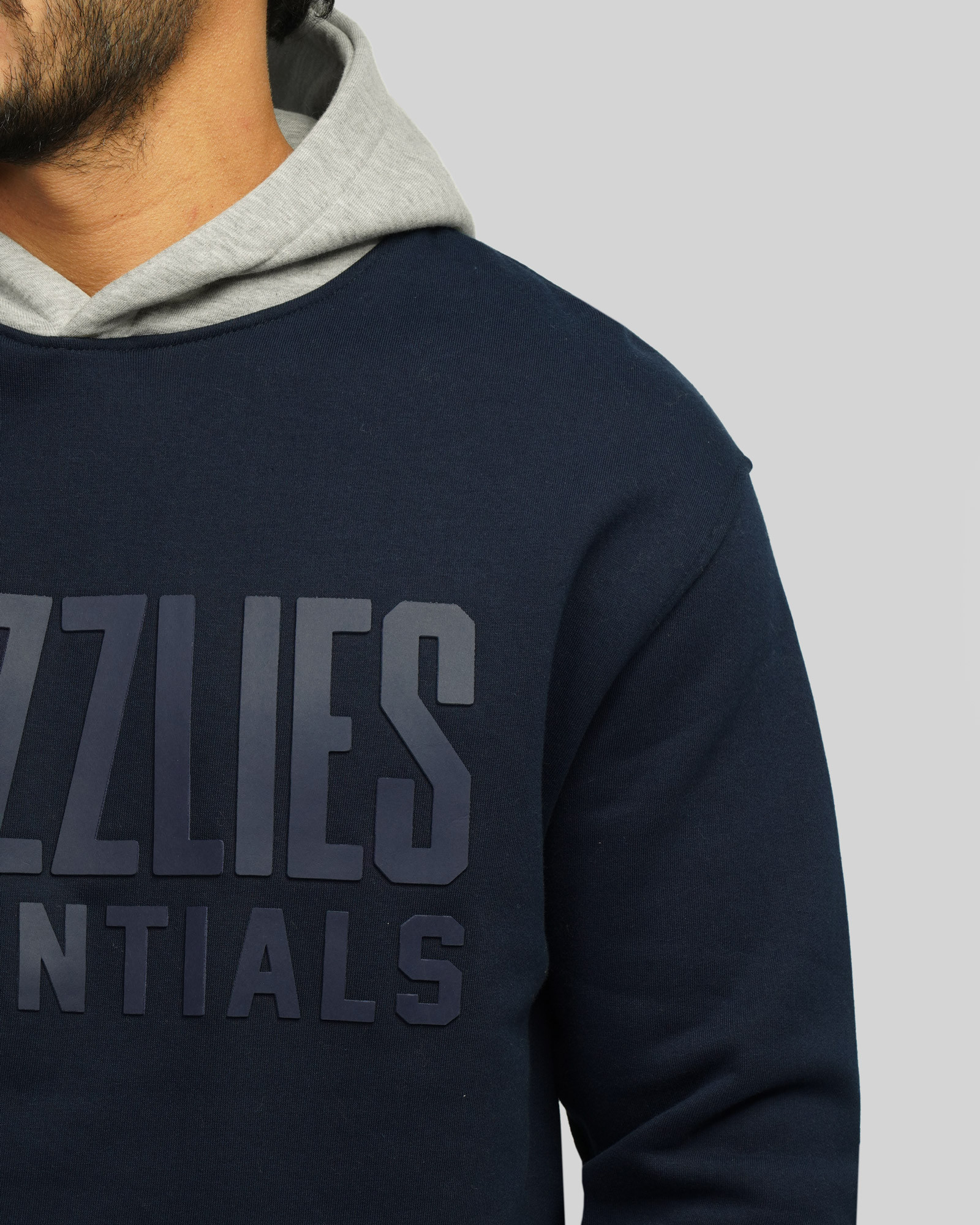 خرید و قیمت هودی کلاه دار طرح دار سرمه ای 24371258