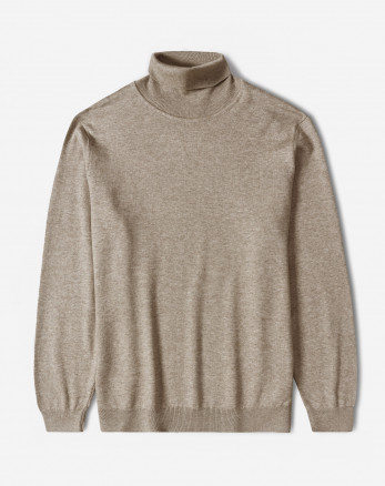 خرید و قیمت پلیور بافت یقه اسکی مردانه کرم 24379117