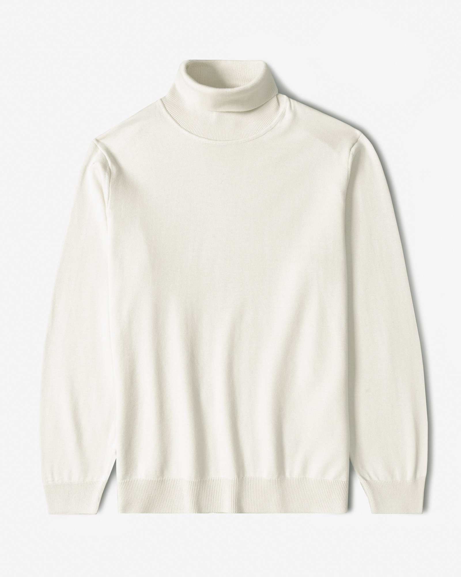 خرید و قیمت پلیور بافت یقه اسکی مردانه کرم روشن 24379117