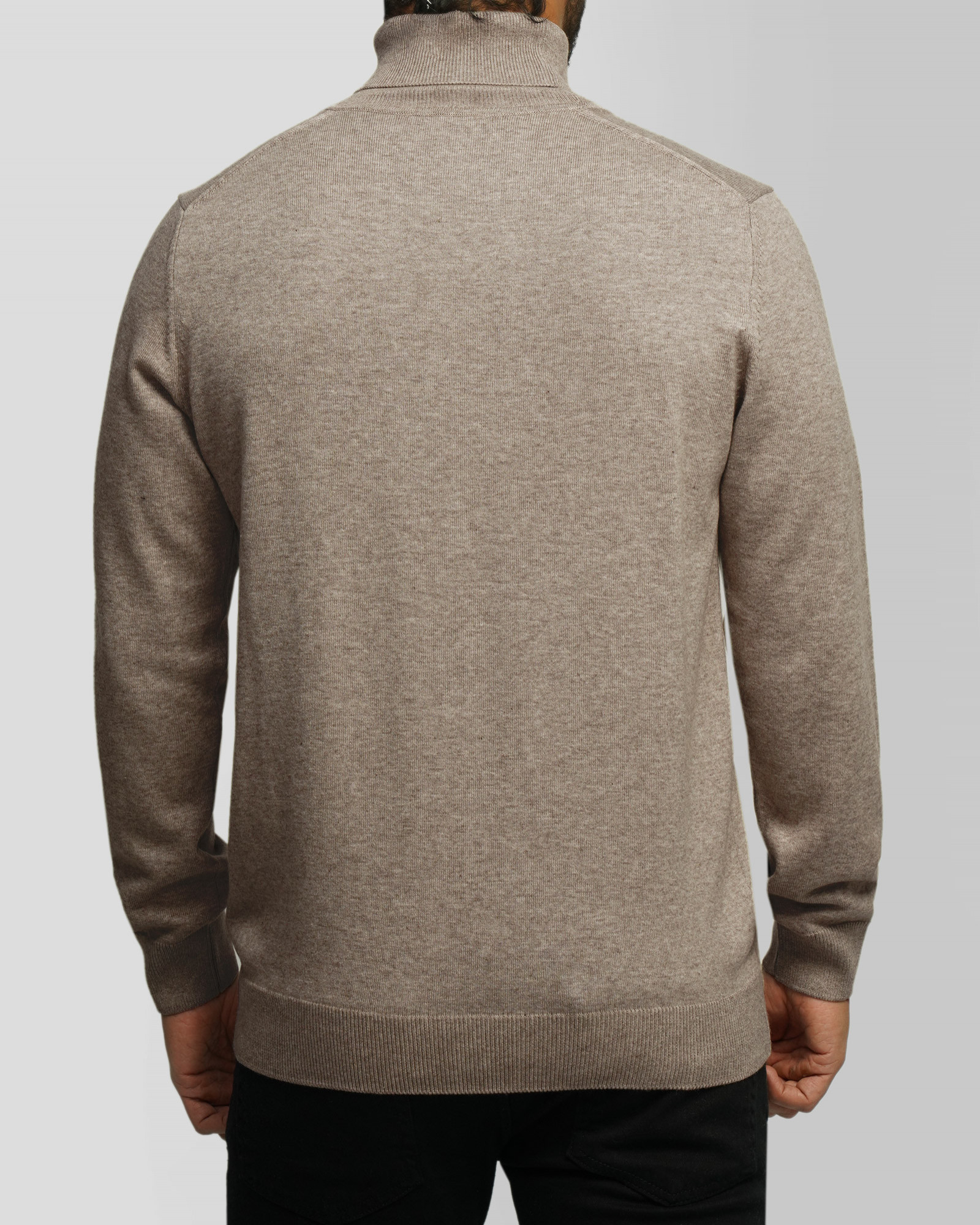 خرید و قیمت پلیور بافت یقه اسکی مردانه کرم 24379117