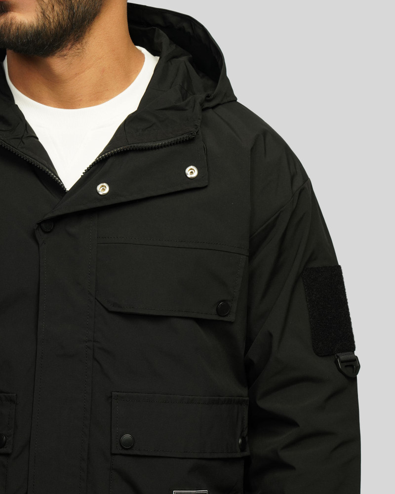 سویشرت شمعی کلاه دار مردانه مشکی 24349161